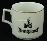 Disney DISNEYLAND Japan Gold Rim Coffee Mug